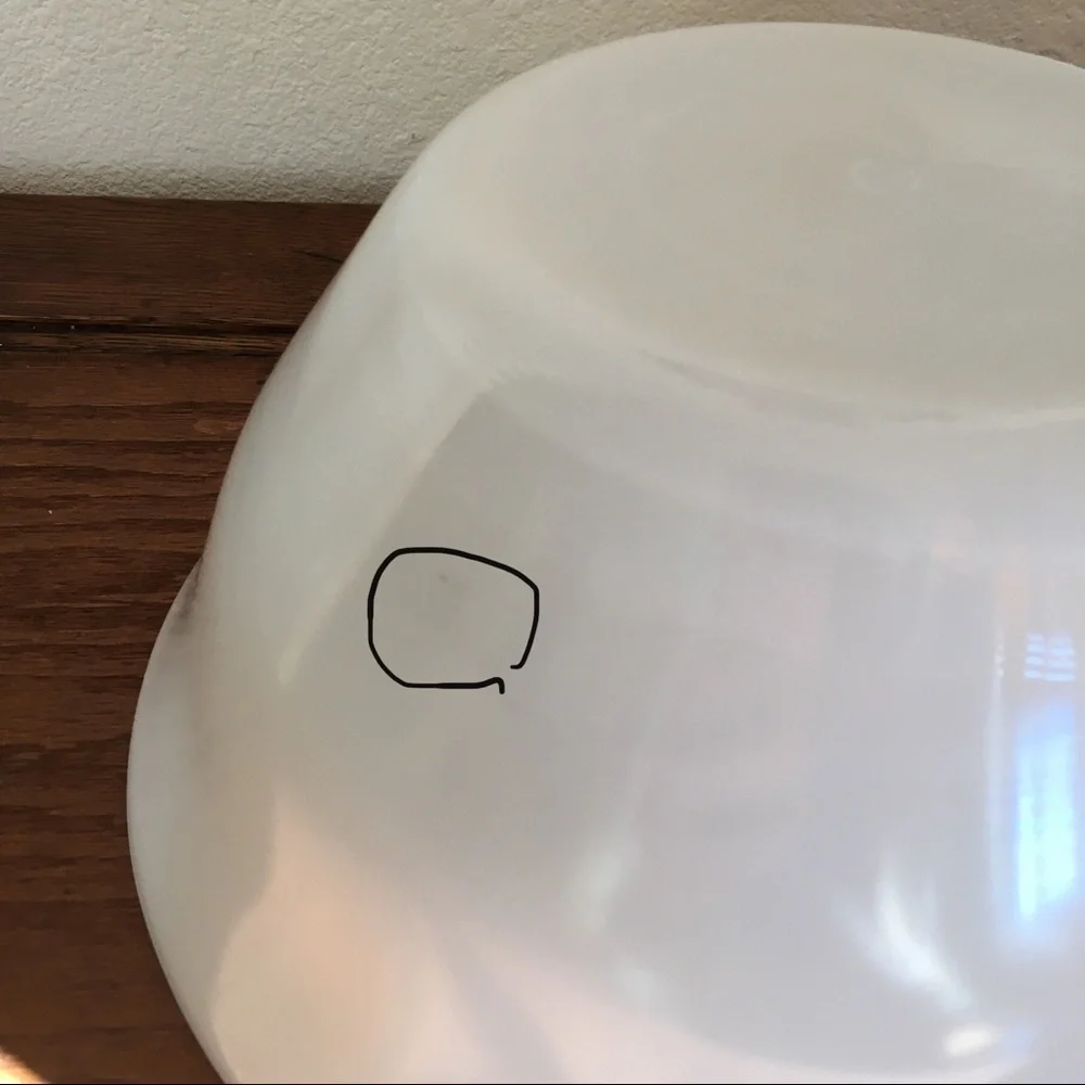 Vintage McKee Mixing bowl White 3 liter Iridescent Glass ceramic MCM